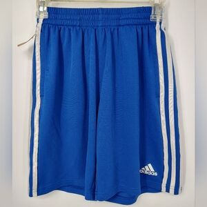 Adidas Kids Blue Shorts with White Stripes Size Large 14/16
